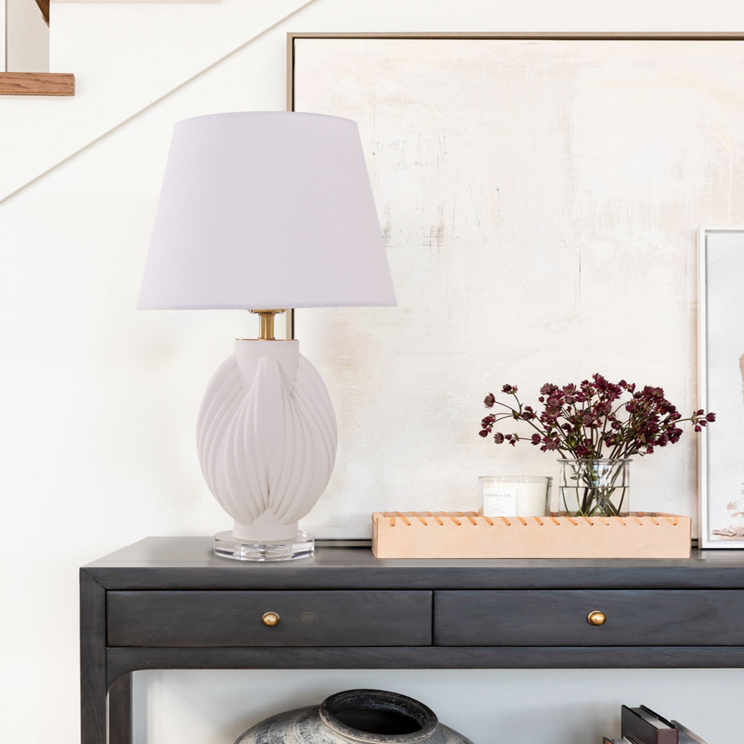 3d-pure-white-pod-threaded-ceramic-table-lamp-with-fabric-shade