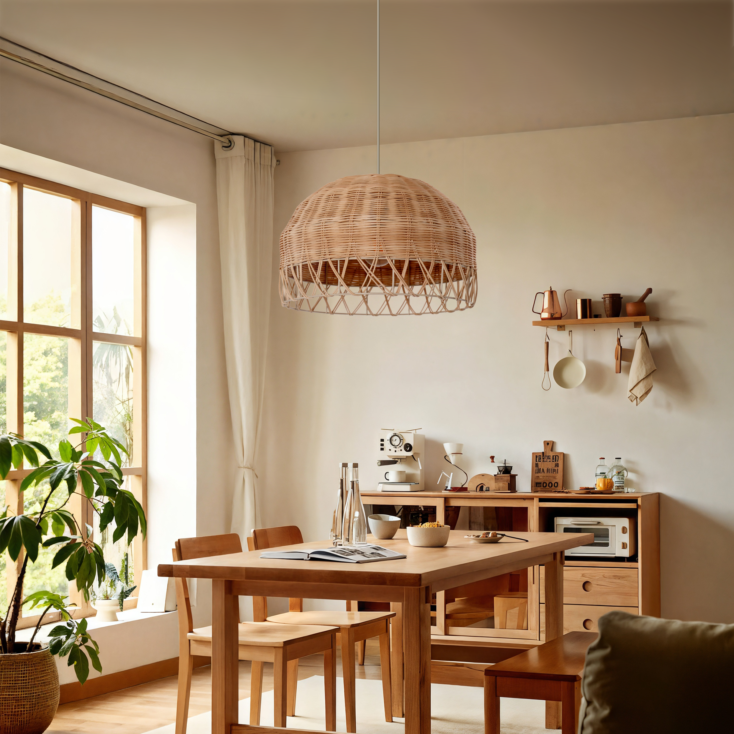 boho-half-sphere-rattan-pendant-light