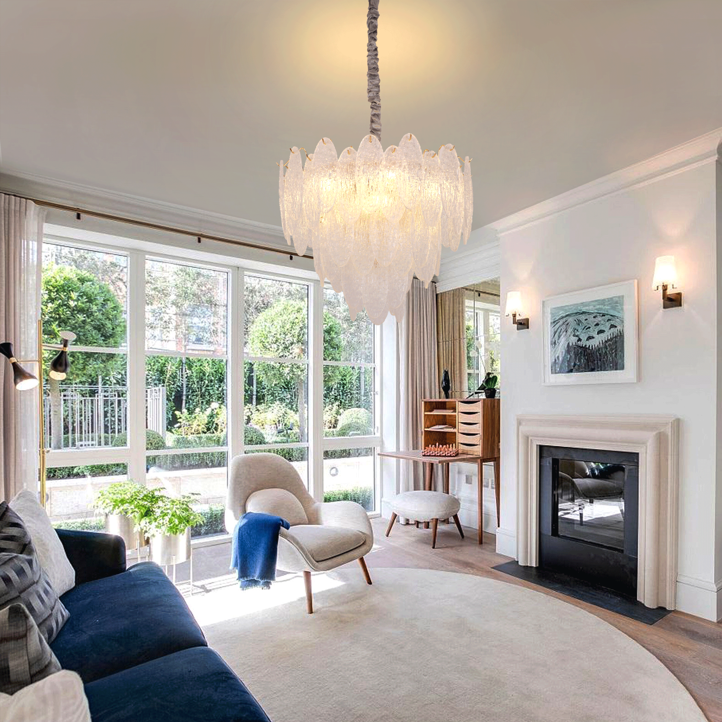 arvia-elegant-layered-champagne-gold-glass-pendant-lights