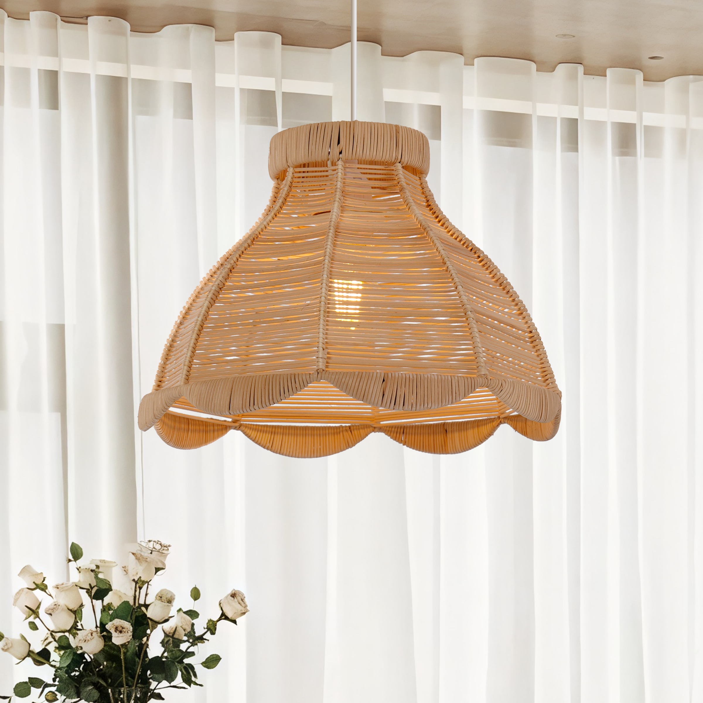 japanese-inspired-petal-bloom-rattan-woven-pendant-light