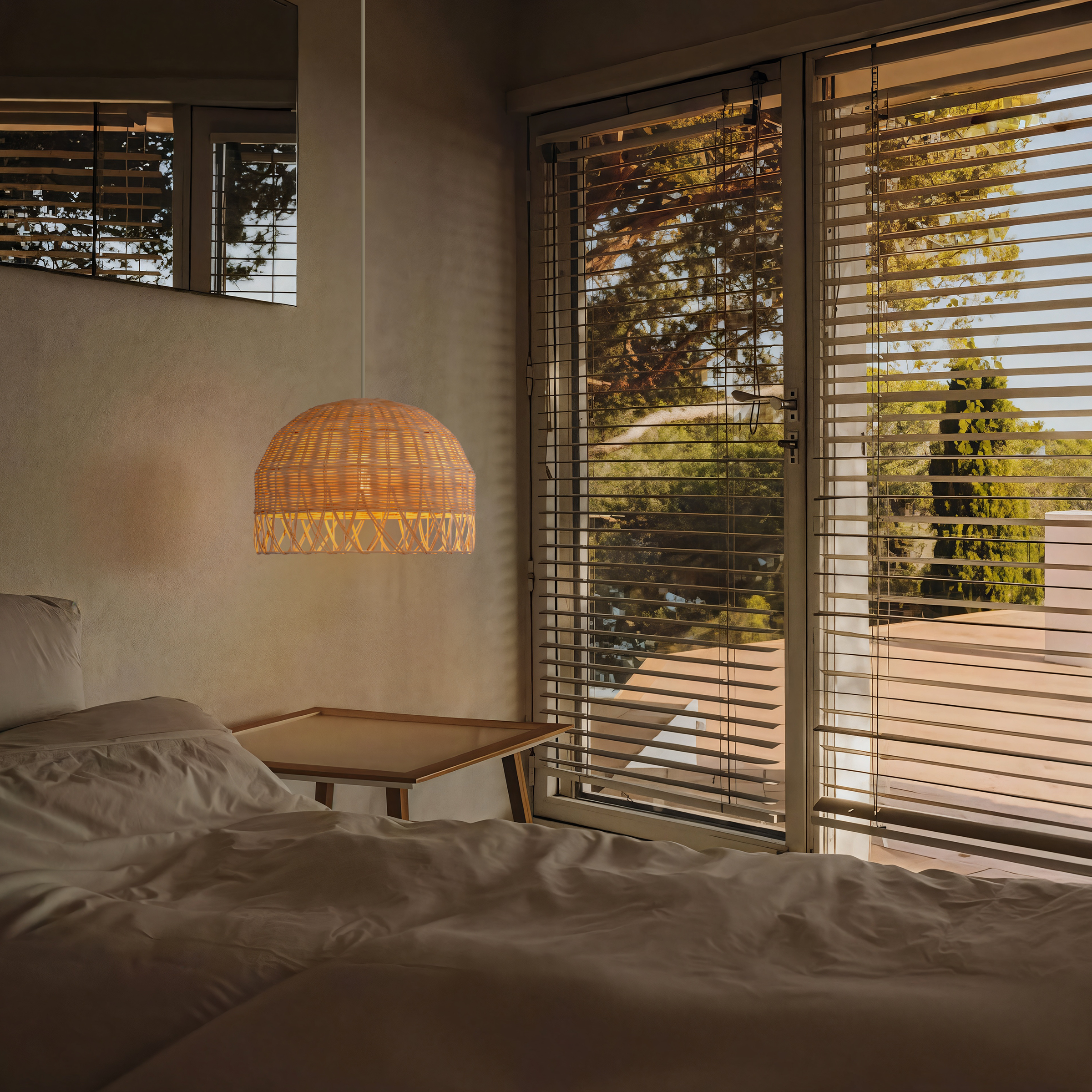 boho-half-sphere-rattan-pendant-light