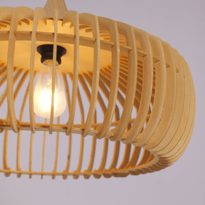 wood pendant light