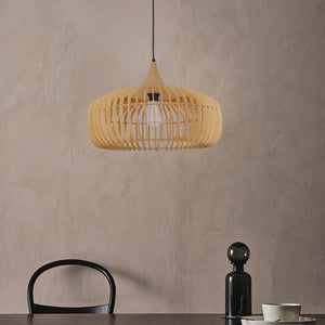 wood pendant light