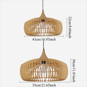 wood pendant light