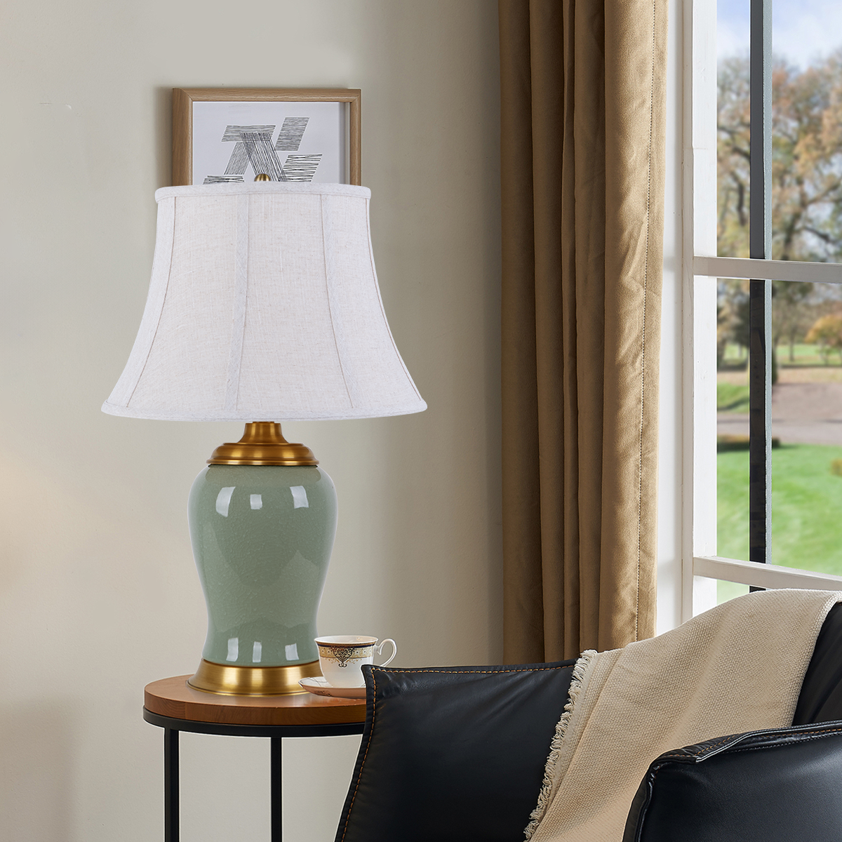 vintage-green-crackle-ceramic-table-lamp-with-fabric-shade