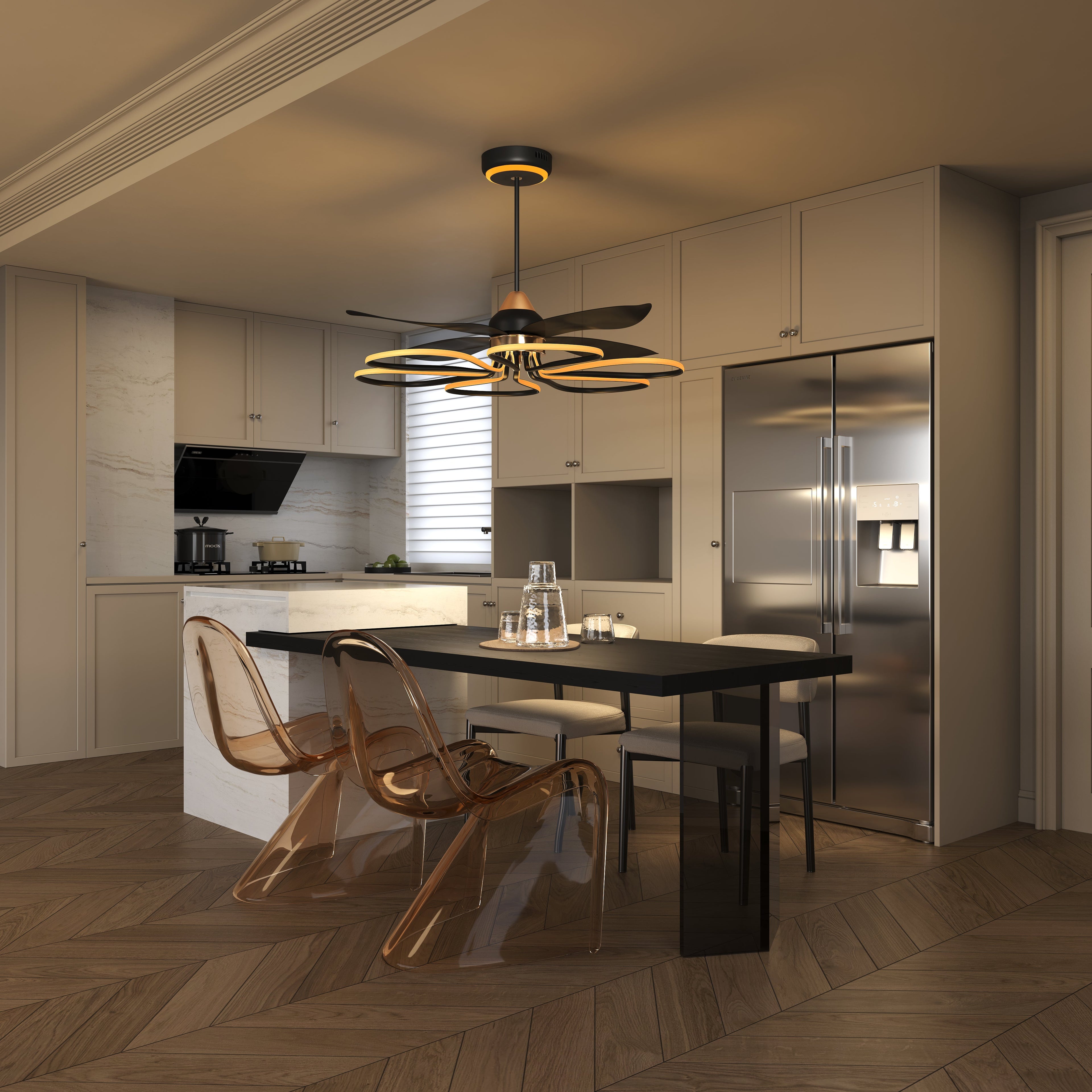 contemporary-aluminum-black-ceiling-fan-with-light-6-speed-control-stepless-dimming