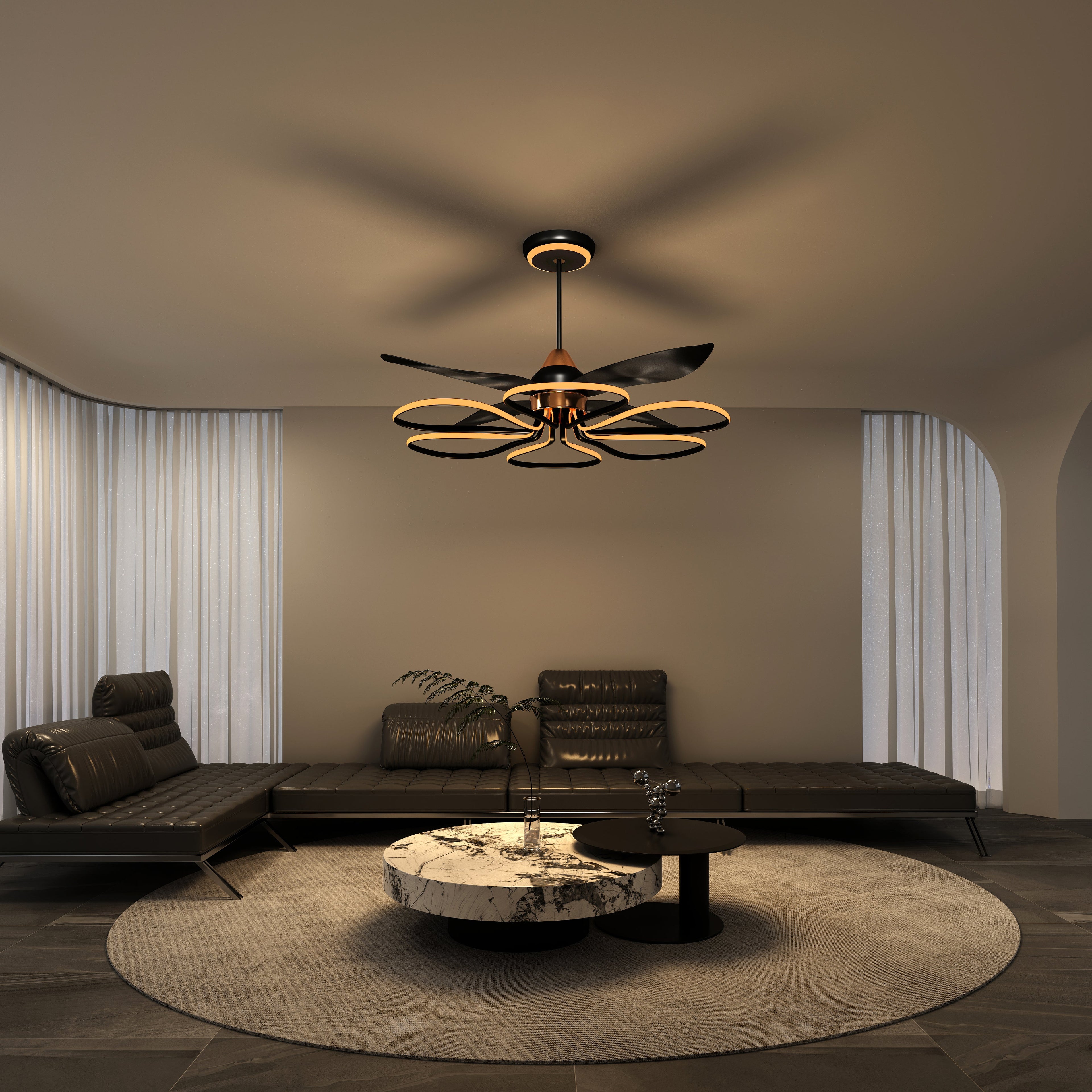 contemporary-aluminum-black-ceiling-fan-with-light-6-speed-control-stepless-dimming