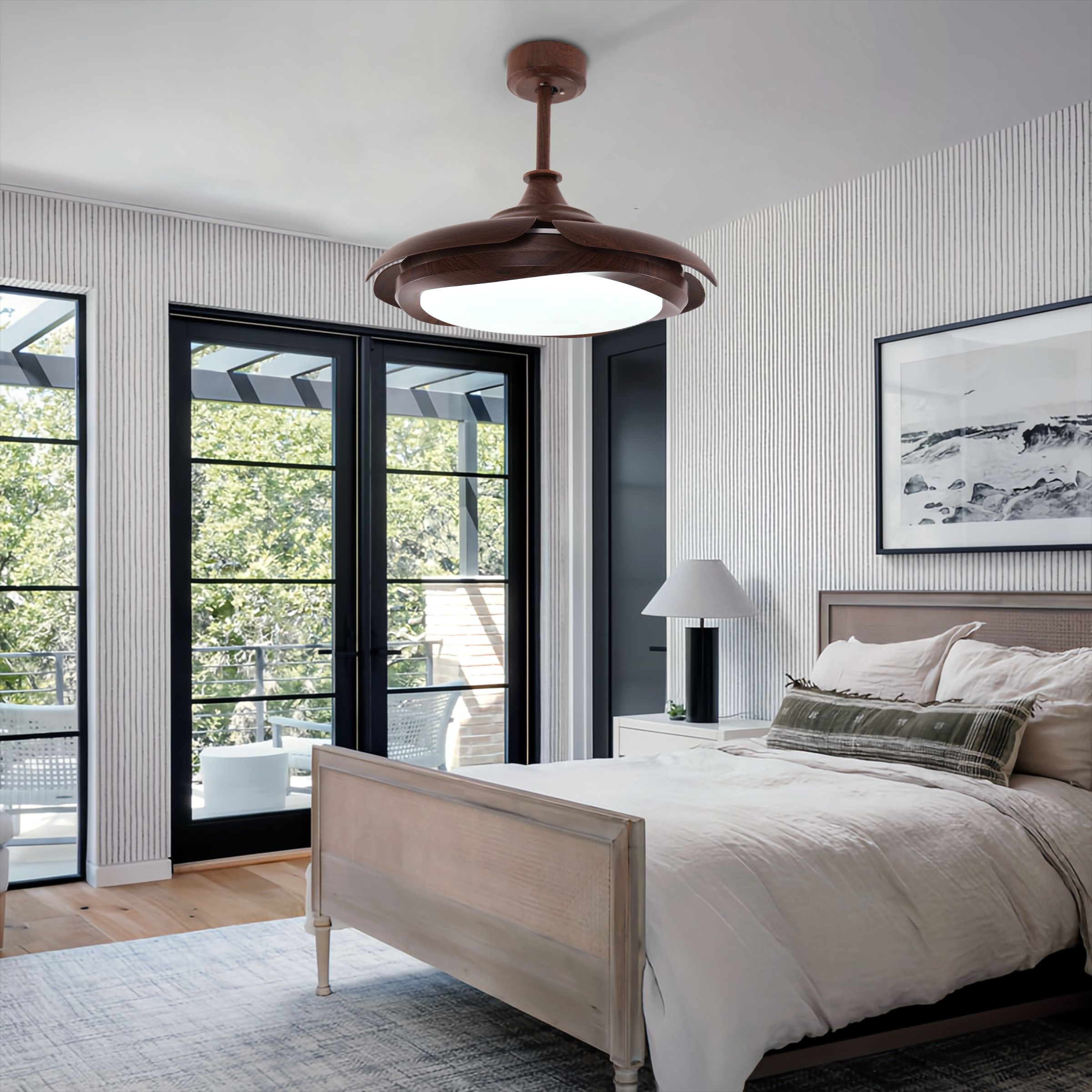 copper-halo-ceiling-fan-light-with-remote-control-adjustable-color-temperature