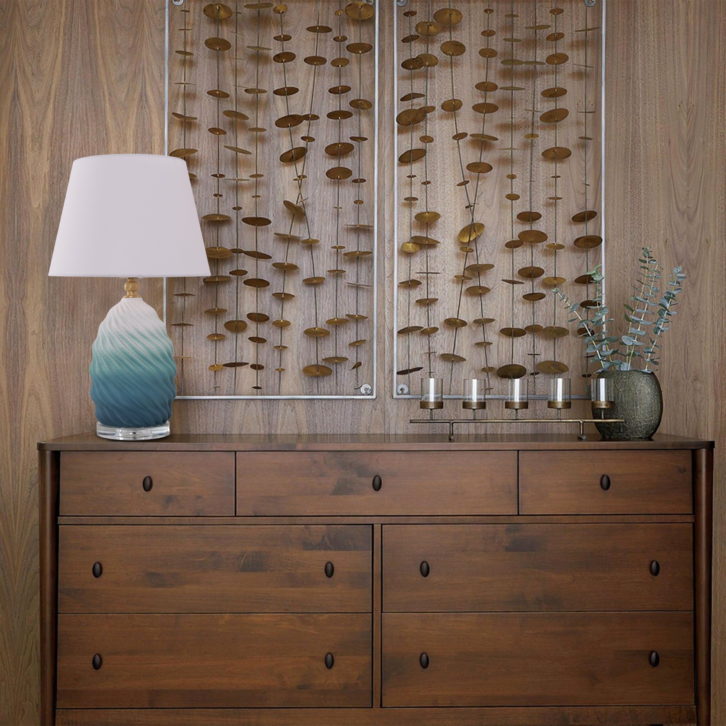 3d-blue-green-white-gradient-threaded-ceramic-table-lamp-with-fabric-shade