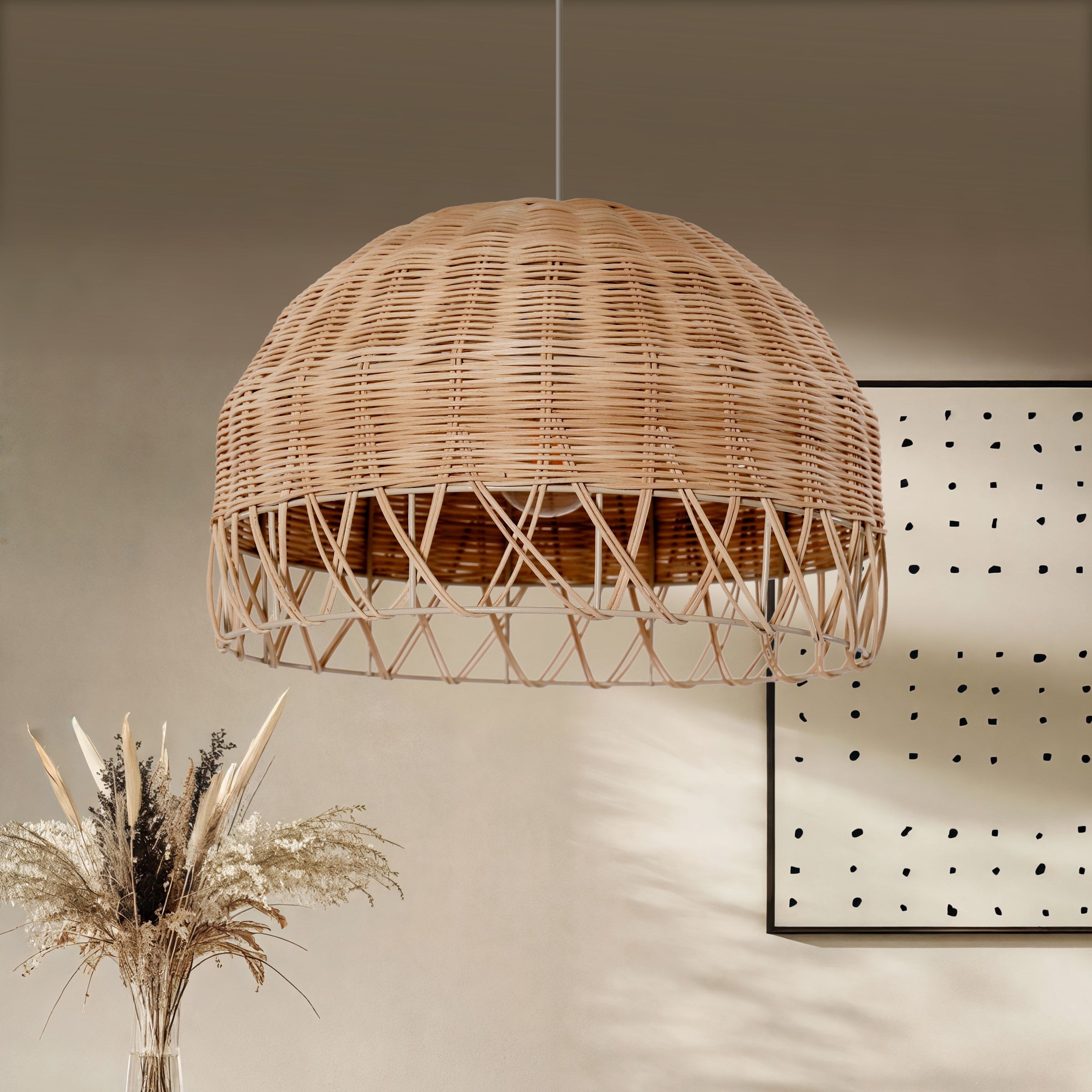 boho-half-sphere-rattan-pendant-light