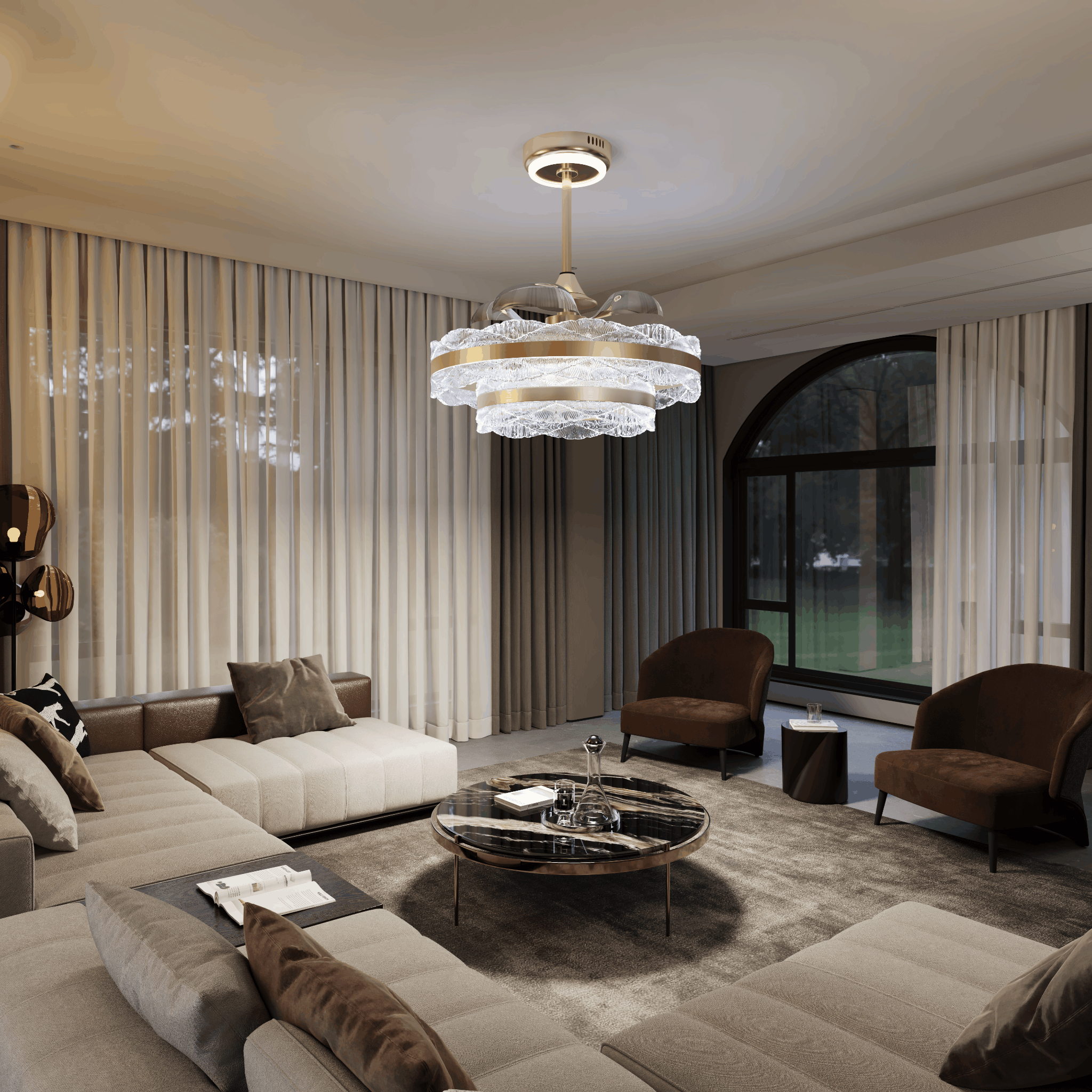 acrylic-adjustable-colour-temperature-fan-light-with-remote-timer-control